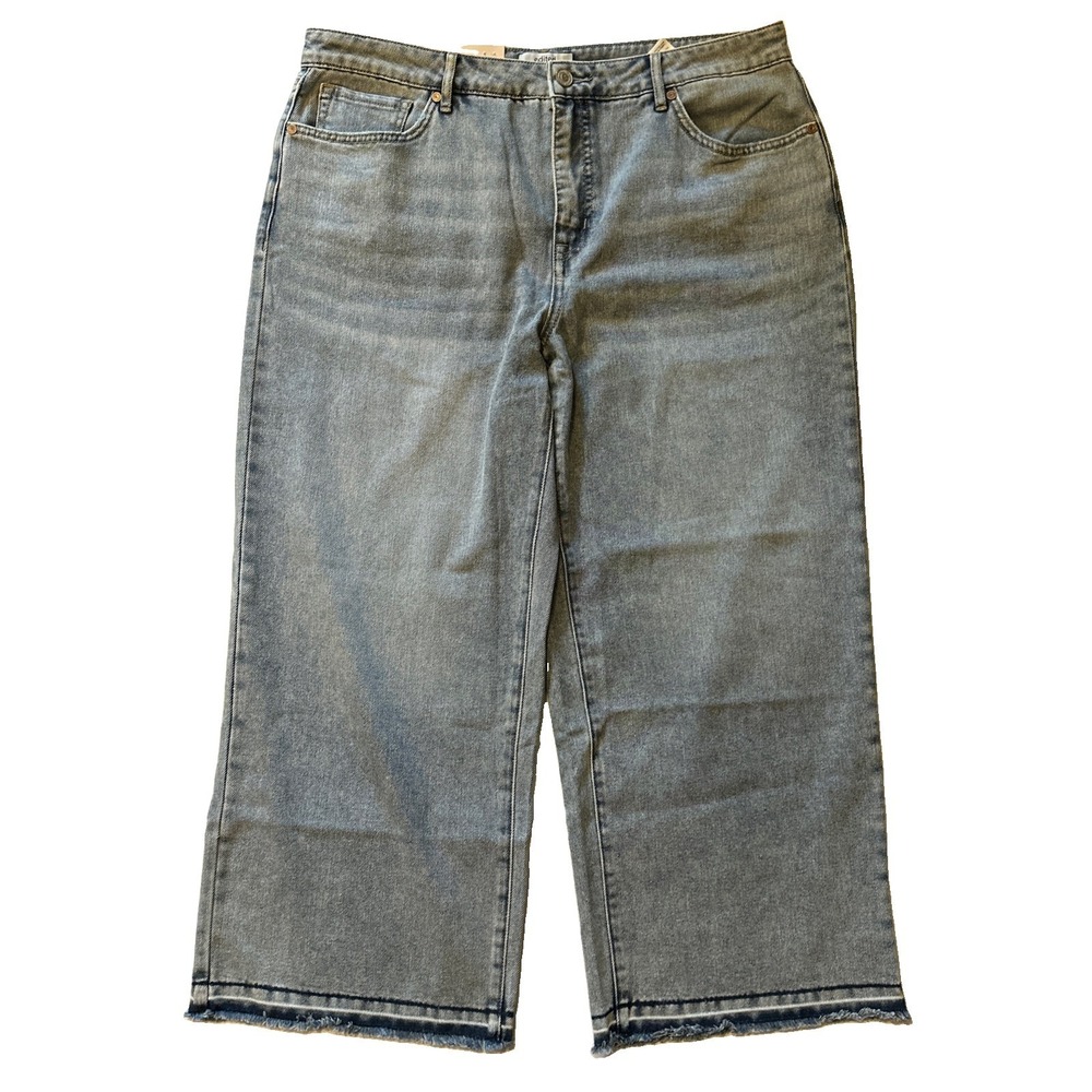 Edited by Hunter McGrady Women's High-Rise Wide Leg Crop Jean Size 12 NWT